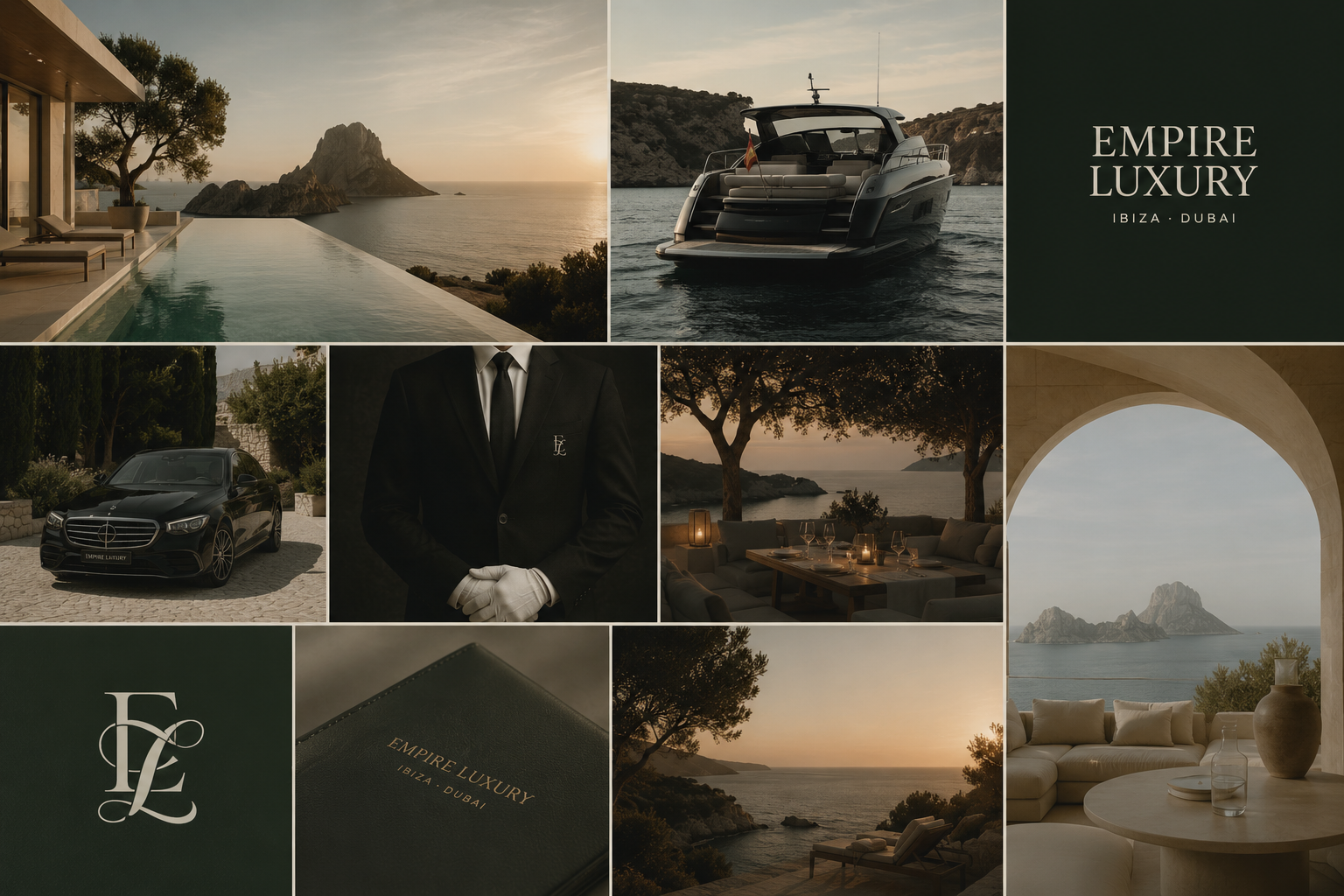 Empire Luxury moodboard collage